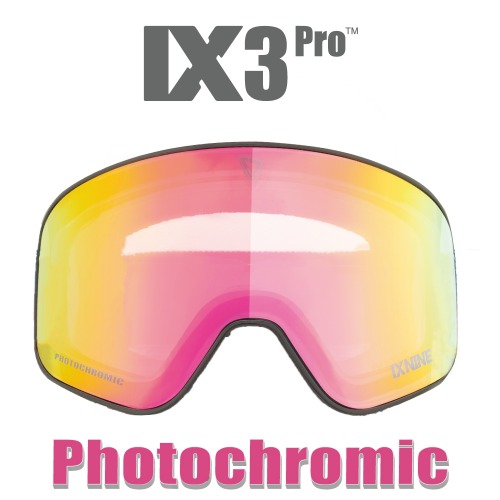 Lens IX3PRO Black Pink PhotoChromic / 블랙프레임 핑크 포토크로믹 렌즈